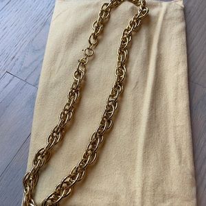 Vintage Erwin Pearl Gold-Tone Link Chain Necklace